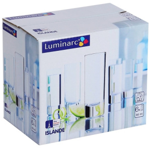 Набор стопок LUMINARC ИСЛАНДИЯ 6шт 60мл (J2891)