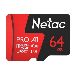 Карта micro-SD 64 GB Netac NT02P500PRO-064G-R P500 Extreme Pro + Class10 Pro+ adapter