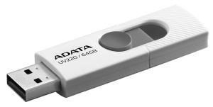 Карта USB2.0 64 GB A-DATA AUV220-64G-RWHGY UV220 белый/серый