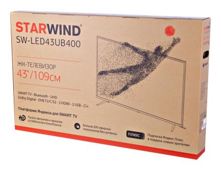 TV LCD 43" Starwind SW-LED43UB400 Smart Яндекс