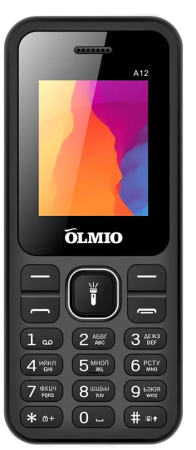 Сотовый телефон Olmio A12 черно-красный