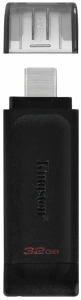 Карта USB3.0 32 GB Kingston DataTraveler 70 Type-C DT70/32GB черный