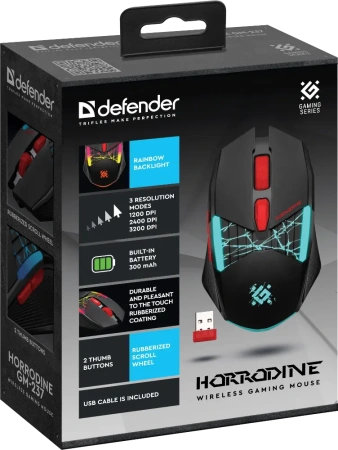 Мышь Defender Horrodine GM-237 черный 