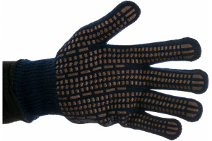 Перчатки трикотажные СИБРТЕХ, акрил, ПВХ гель "Протектор",синие (68656)