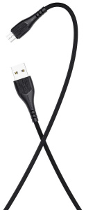 Кабель USB 2.0 A вилка - microUSB 1 м More choice K22m (Black)