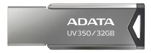 Карта USB3.1 32 GB A-DATA UV350 AUV350-32G-RBK серебристый