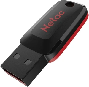 Карта USB2.0 32 GB NETAC U197 NT03U197N-032G-20BK черный/красный