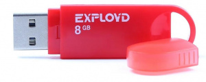 Карта USB2.0 8 GB EXPLOYD 570 красный