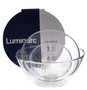 Набор салатников LUMINARC Космос 12,5см, 17см, 20см, стекло (877-629)