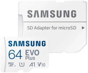 Карта micro-SD 64 GB SAMSUNG EVO PLUS MB-MC64KA/RU EVO PLUS Class10 + adapter