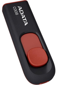 Карта USB2.0 32 GB A-DATA AC008-32G-RKD USB2.0 красный/черный