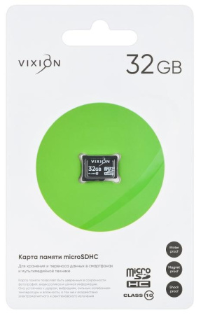 Карта micro-SD 32 GB Vixion Class10