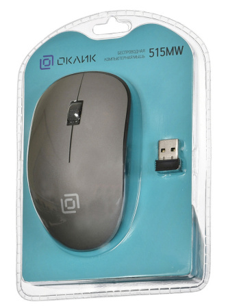 Мышь Oklick 515MW черный/серый беспроводная USB