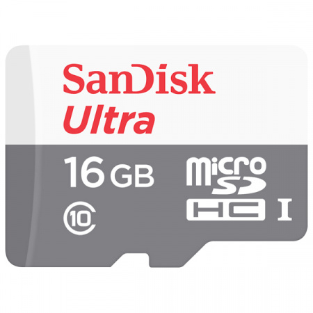 Карта micro-SD 16 GB SanDisk SDSQUNS-016G-GN3MN Ultra 80 Class10