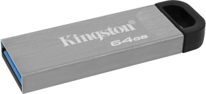 Карта USB3.1 64 GB Kingston DataTraveler Kyson DTKN/64GB USB3.1 серебристый/черный