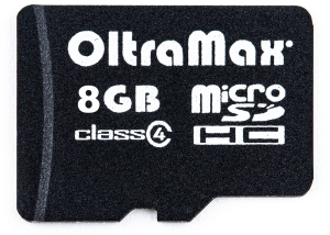 Карта micro-SD 8 GB OLTRAMAX class4+ адаптер SD