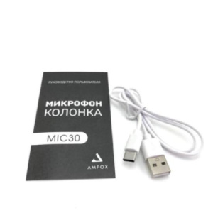 Микрофон вокальный Bluetooth AMFOX MIC30 розовый