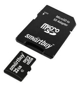 Карта micro-SD 32GB SMARTBUY Class10 LE + адаптер