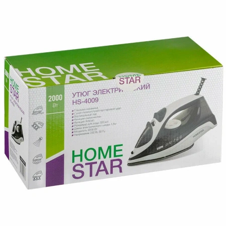 Утюг HOMESTAR HS-4009 белый/черный