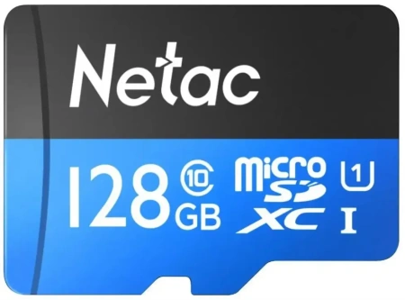 Карта micro-SD 128GB Netac NT02P500STN-128G-R P500 + адаптер