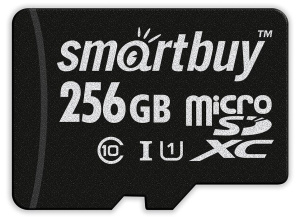 Карта micro-SD 256 GB SMARTBUY SB256GBSDCL10-01 Class10 UHS-1 + адаптером