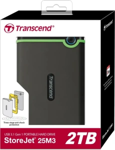 HDD USB 2Tb Transcend USB3.0 TS2TSJ25M3S StoreJet 25M3S (5400rpm) 2.5" серый