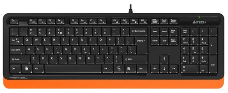 Клавиатура A4 Fstyler FK10 черный/оранжевый USB Multimedia