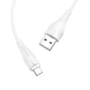 Кабель USB 2.0 A вилка - microUSB 2 м Borofone BX18 (White) R122958