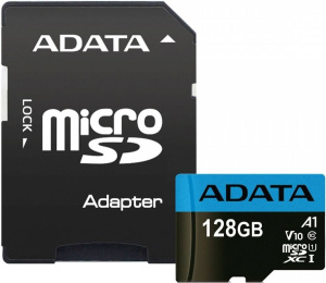 Карта micro-SD 128 GB A-DATA AUSDX128GUICL10A1-RA1 Premier Pro + адаптер