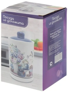 Банка для хранения продуктов Daniks Патрицио, доломит, с крышкой, 0,75 л (338350)