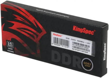 Память DDR3L 8192Mb 1600MHz KS1600D3P13508G RTL PC3-12800 CL11 DIMM 240-pin 1.35В dual rank RT