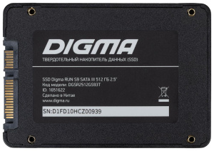 SSD 2,5" SATA 512Gb Digma DGSR2512GS93T Run S9