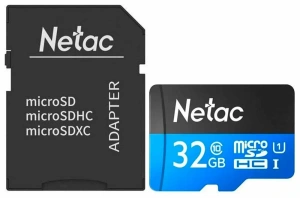 Карта micro-SD 32 GB NETAC P500 (NT02P500STN-032G-R)+ адаптер