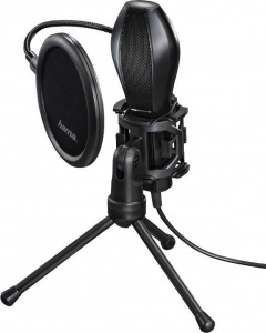 Микрофон для стримов Hama Stream 2м черный