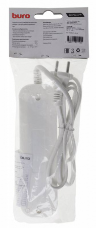 Удлинитель сетевой Buro BU-PSL4.1/W 1.5м (4 розетки) белый