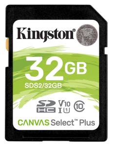 Карта SD 32 GB Kingston SDS2/32GB Canvas Select Plus Class10