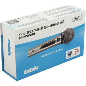 Микрофон вокальный BBK CM-131 серый