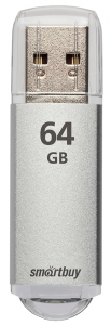 Карта USB2.0 64 GB SMARTBUY V-CUT SILVER