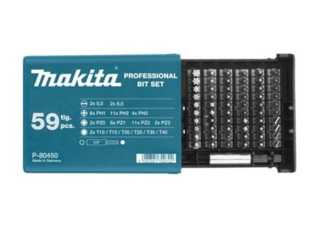 Набор бит Makita+держатель P-80450, 59 пр.