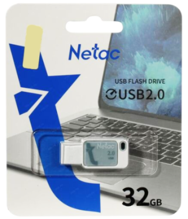 Карта USB2.0 32 GB NETAC UA31 NT03UA31N-032G-20BL синий