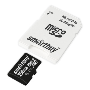 Карта micro-SD 256 GB SMARTBUY SB256GBSDCL10-01 Class10 UHS-1 + адаптером