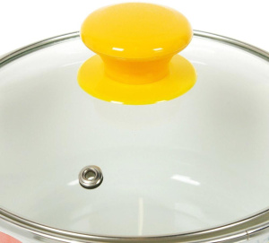 Набор посуды КМЗ "Цветное печенье-1-Экстра", кастрюли, эмаль, 6 пр (348464)