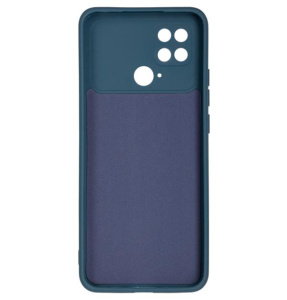 Бампер Xiaomi Poco C40 4G ZIBELINO Soft Matte синий с микрофиброй
