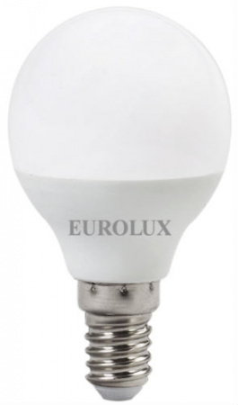 Лампочка E14 светодиод. Eurolux  LL-E-G45-7W-230-4K-E14 шар,нейтр.