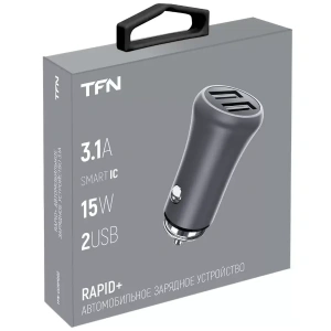 АЗУ TFN RAPID 3.1A б/кабеля grey