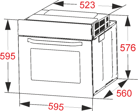 Духовка электрическая ATLAN 1 FCL 624 AA RBK