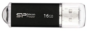 Карта USB2.0 16 GB Silicon Power Ultima SP016GBUF2M01V1K черный