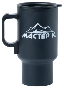 Термокружка МАСТЕР К 0.45л, сохраняет тепло 4ч, цв. черный (3940224)