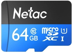 Карта micro-SD 64 GB Netac NT02P500STN-064G-R P500 + adapter Class10 