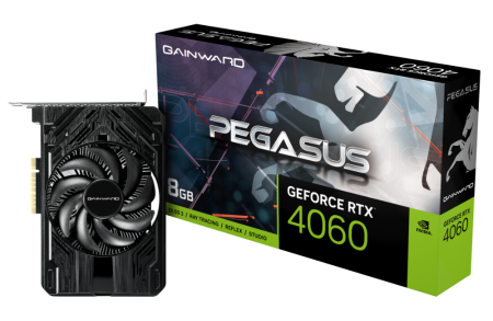 Видеокарта RTX 4060 8 Gb Gainward PCI-E 4.0 Pegasus, GDDR6, 128 бит, 3-DP, HDMI